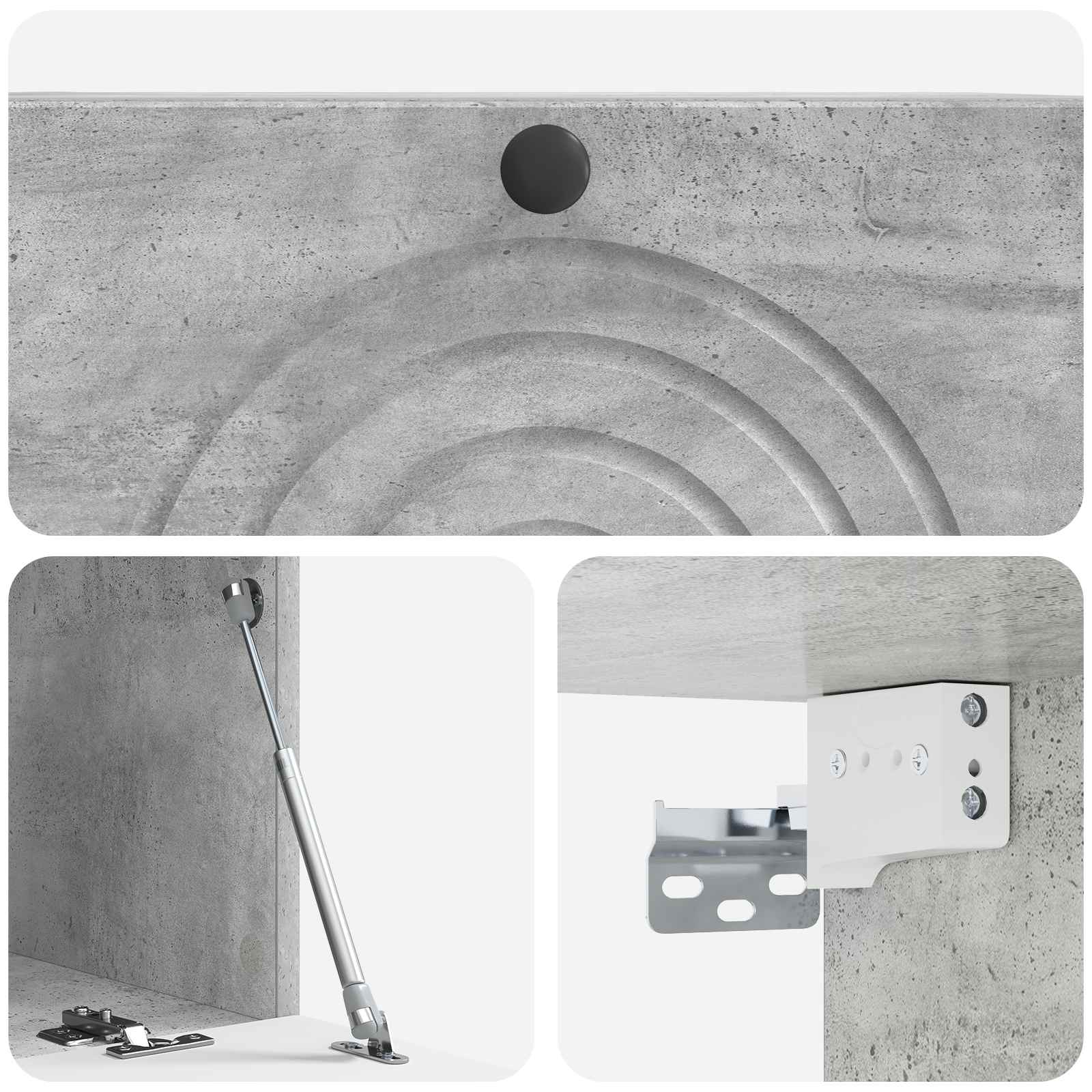 Mobile Porta TV da Muro Grigio Cemento 78,5 x 41 x 30 cm | homemem39