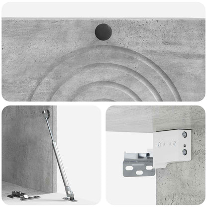 Mobile Porta TV da Muro Grigio Cemento 78,5 x 41 x 30 cm