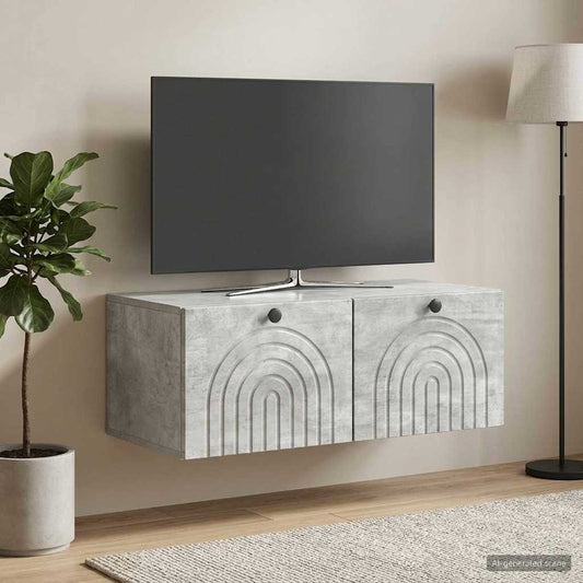 Mobile Porta TV da Muro Grigio Cemento 78,5 x 41 x 30 cm