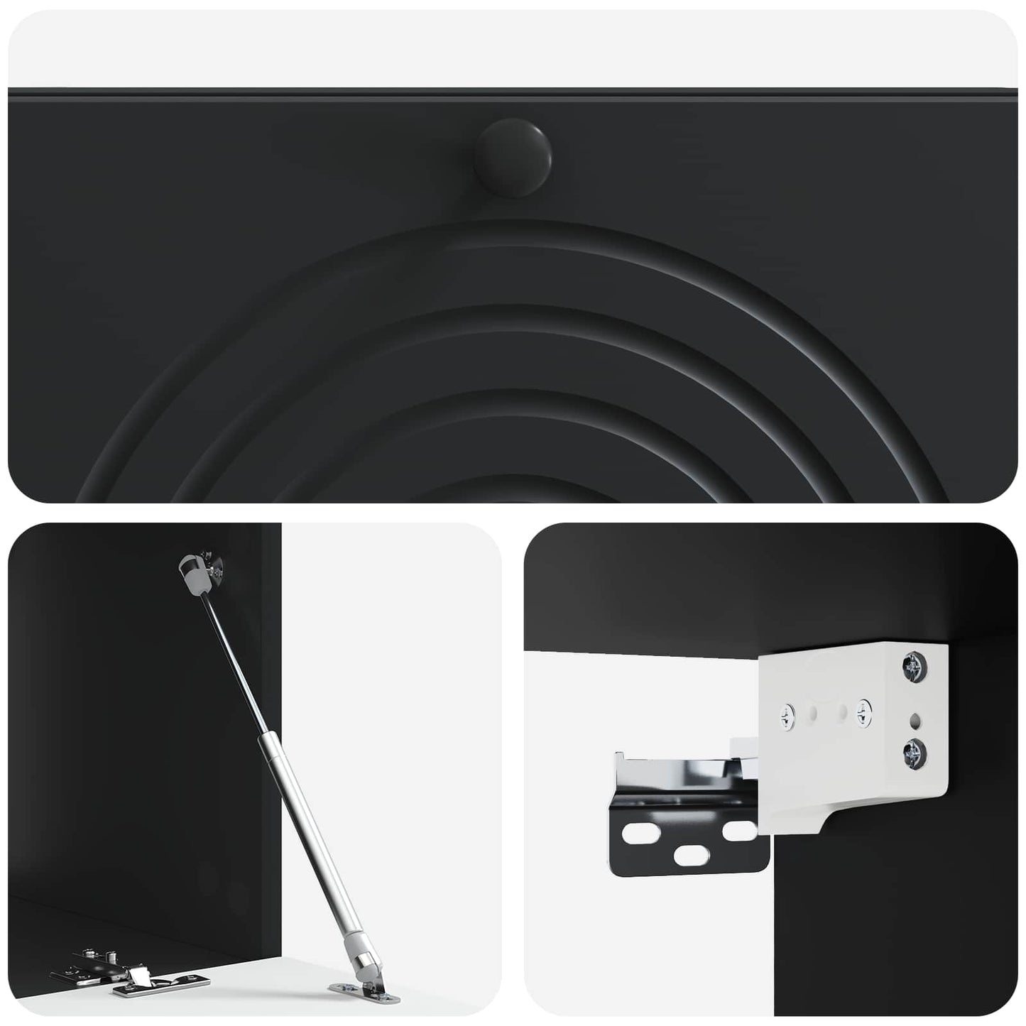 Mobile Porta TV da Muro Montaggio a parete Nero 99 x 41 x 30 cm