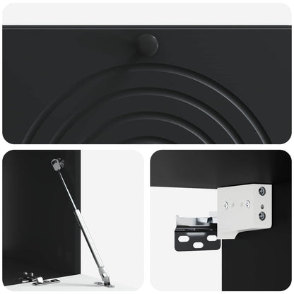 Mobile Porta TV da Muro Montaggio a parete Nero 99 x 41 x 30 cm