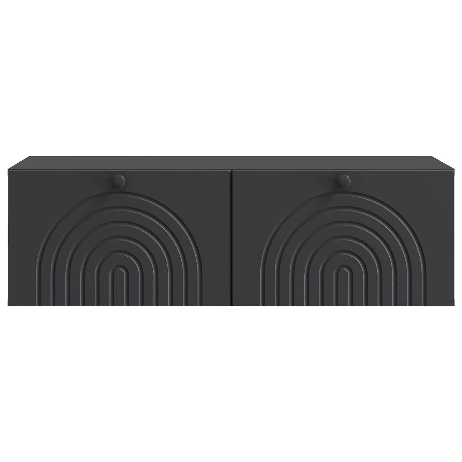 Mobile Porta TV da Muro Montaggio a parete Nero 99 x 41 x 30 cm | homemem39