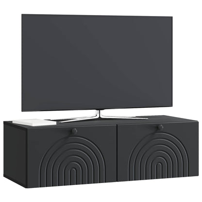 Mobile Porta TV da Muro Montaggio a parete Nero 99 x 41 x 30 cm | homemem39