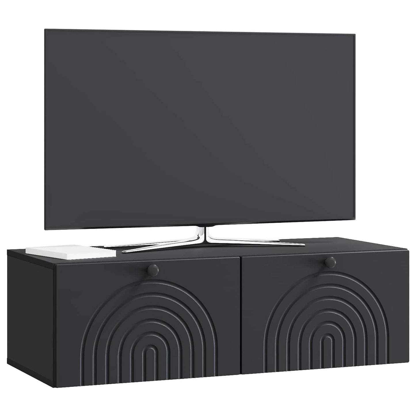 Mobile Porta TV da Muro Montaggio a parete Nero 99 x 41 x 30 cm