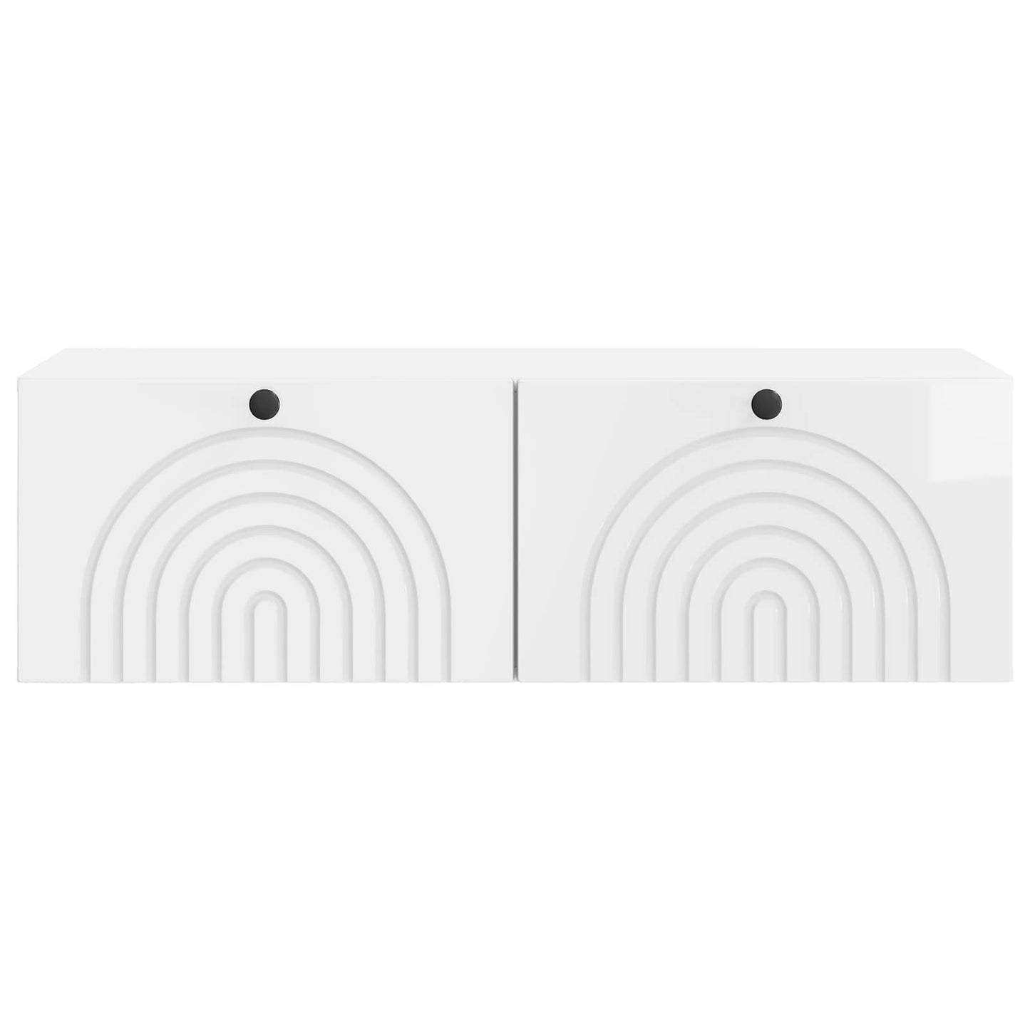 Mobile Porta TV da Muro Bianco Lucido 98 x 41 x 30 cm
