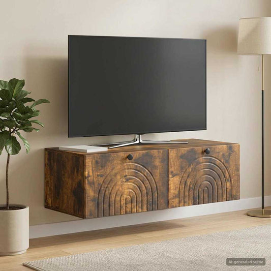 Mobile Porta TV da Muro Rovere Fumo 99 x 41 x 30 cm