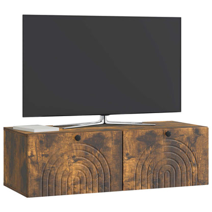 Mobile Porta TV da Muro Rovere Fumo 99 x 41 x 30 cm | homemem39