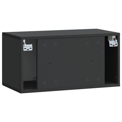 Mobile Porta TV da Muro Nero 59,5 x 31 x 30 cm