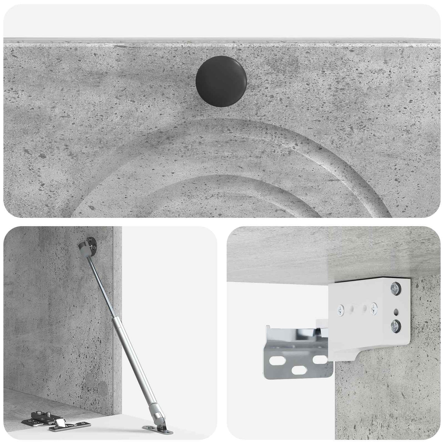 Mobile Porta TV da Muro Grigio Cemento 59,5 x 31 x 30 cm | homemem39