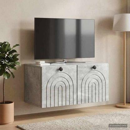 Mobile Porta TV da Muro Grigio Cemento 59,5 x 31 x 30 cm