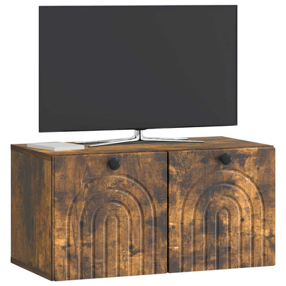 Mobile Porta TV da Muro Rovere Fumo 59,5 x 31 x 30 cm