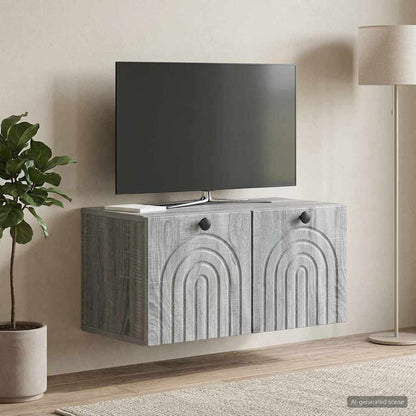 Mobile Porta TV da Muro Grigio Sonoma 59,5 x 31 x 30 cm