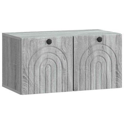 Mobile Porta TV da Muro Grigio Sonoma 59,5 x 31 x 30 cm