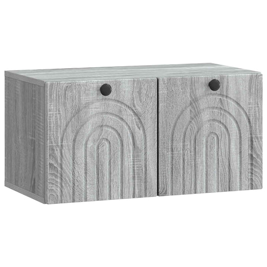 Mobile Porta TV da Muro Grigio Sonoma 59,5 x 31 x 30 cm