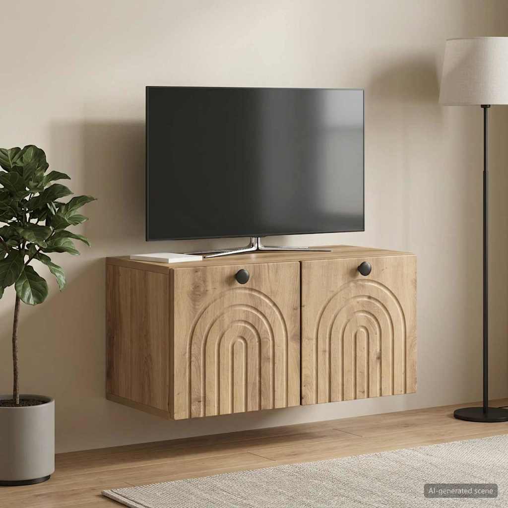 Mobile Porta TV da Muro 59,5 x 31 x 30 cm Rovere Artigianale