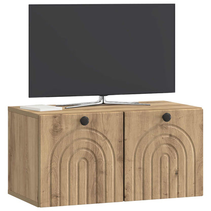 Mobile Porta TV da Muro Rovere Artigianale 59,5 x 31 x 30 cm