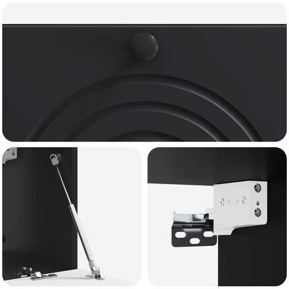 Mobile Porta TV da Muro Nero 78,5 x 31 x 30 cm