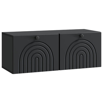 Mobile Porta TV da Muro Nero 78,5 x 31 x 30 cm