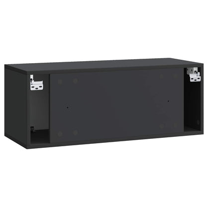 Mobile Porta TV da Muro Nero 78,5 x 31 x 30 cm