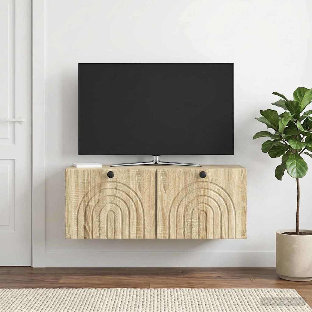 Mobile Porta TV da Muro Rovere Sonoma 78,5 x 31 x 30 cm