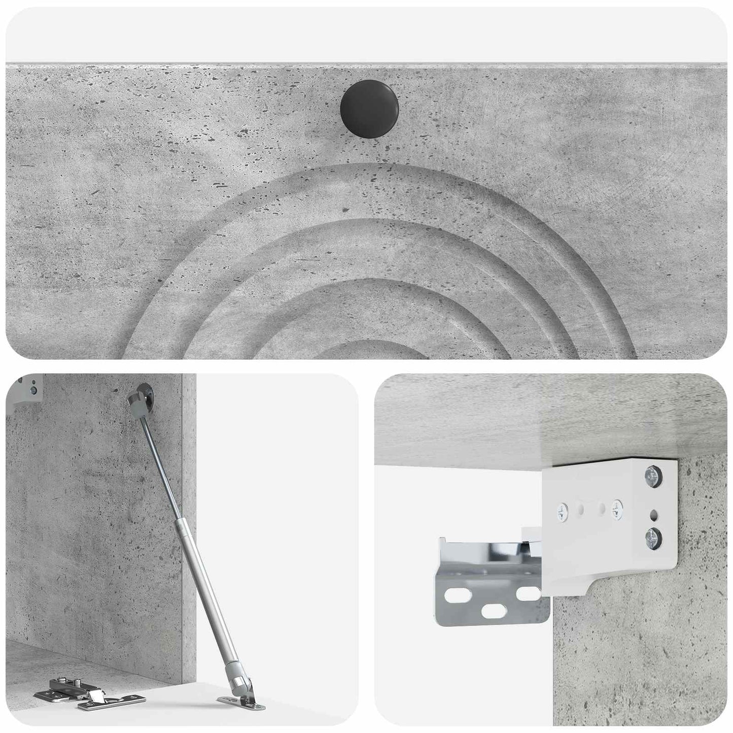 Mobile Porta TV da Muro Grigio Cemento 78,5 x 31 x 30 cm | homemem39