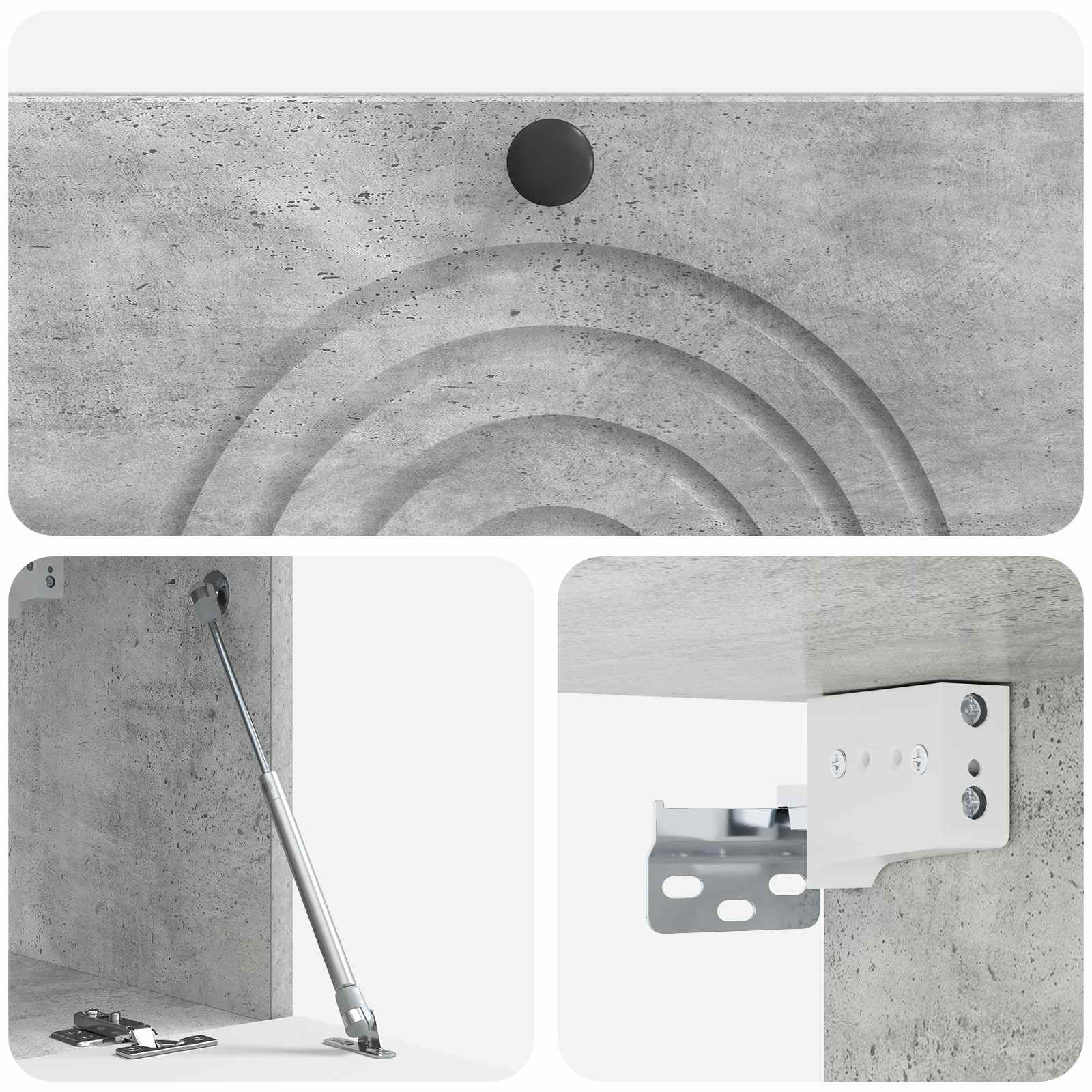 Mobile Porta TV da Muro Grigio Cemento 78,5 x 31 x 30 cm | homemem39