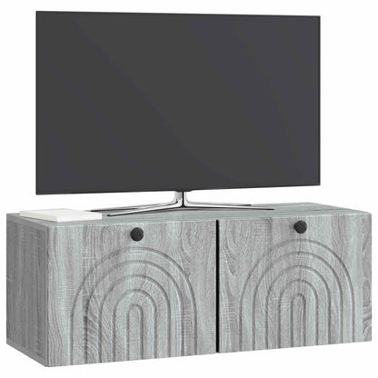 Mobile Porta TV da Muro Grigio Sonoma 78,5 x 31 x 30 cm