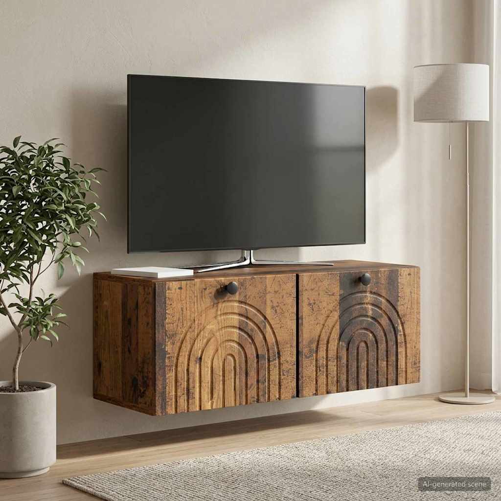Mobile Porta TV da Muro Legno antico 78,5 x 31 x 30 cm