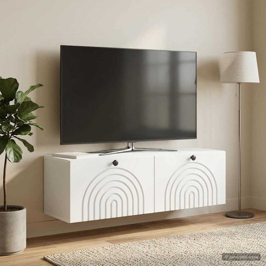 Mobile Porta TV da Muro Bianco 98 x 31 x 30 cm | homemem39