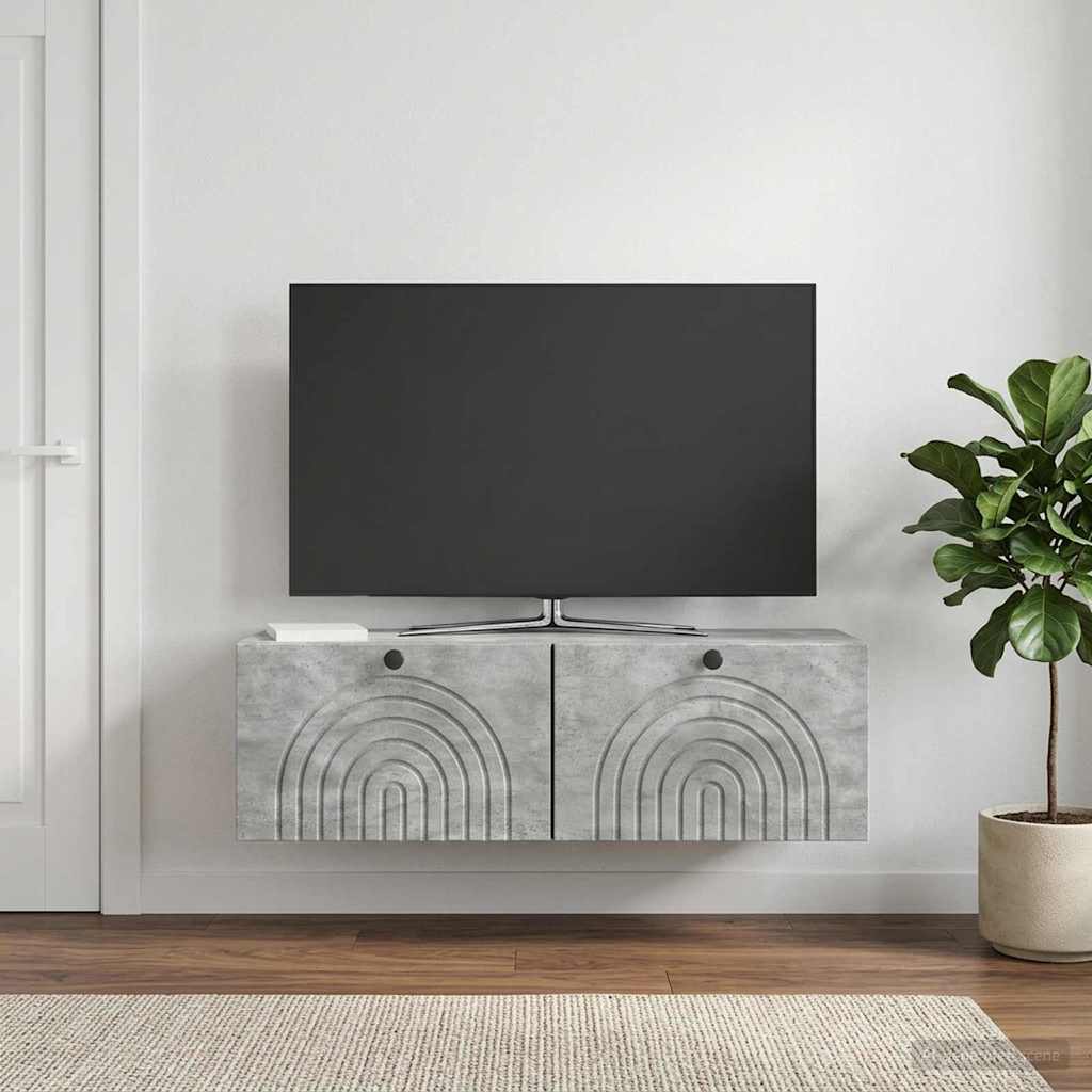 Mobile Porta TV da Muro Grigio Cemento 98 x 31 x 30 cm