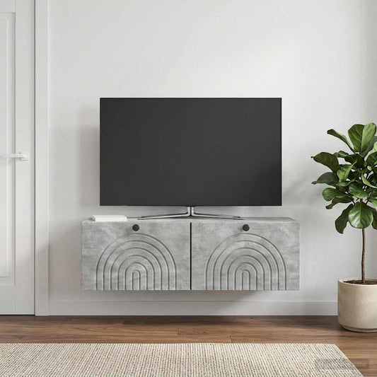 Mobile Porta TV da Muro Grigio Cemento 98 x 31 x 30 cm
