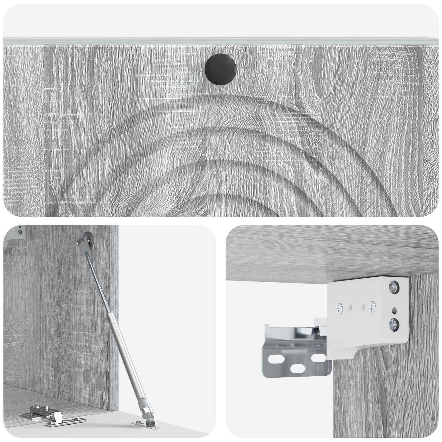 Mobile Porta TV da Muro Grigio Sonoma 98 x 31 x 30 cm