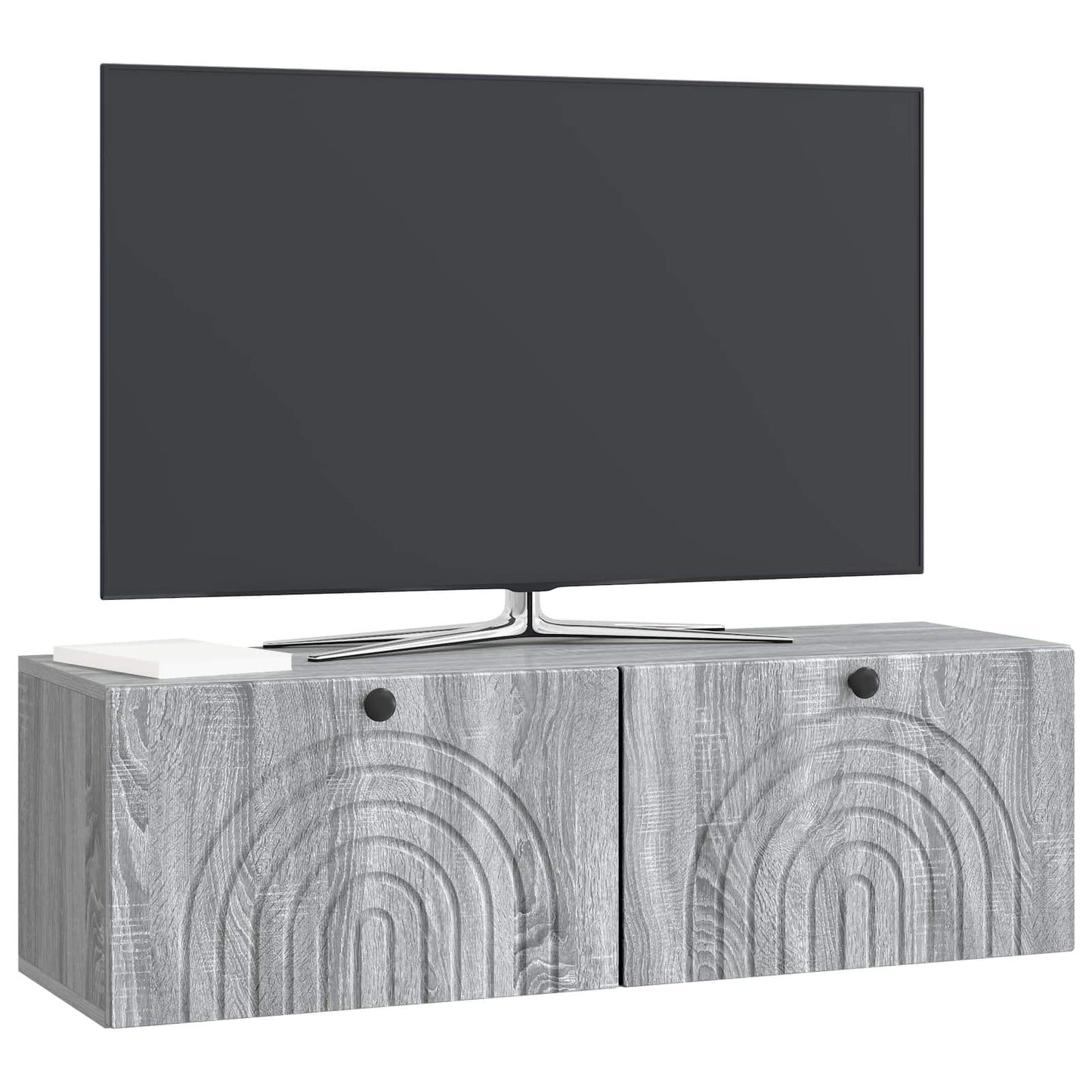 Mobile Porta TV da Muro Grigio Sonoma 98 x 31 x 30 cm