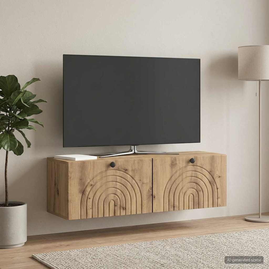 Mobile Porta TV da Muro 98 x 31 x 30 cm Rovere Artigianale