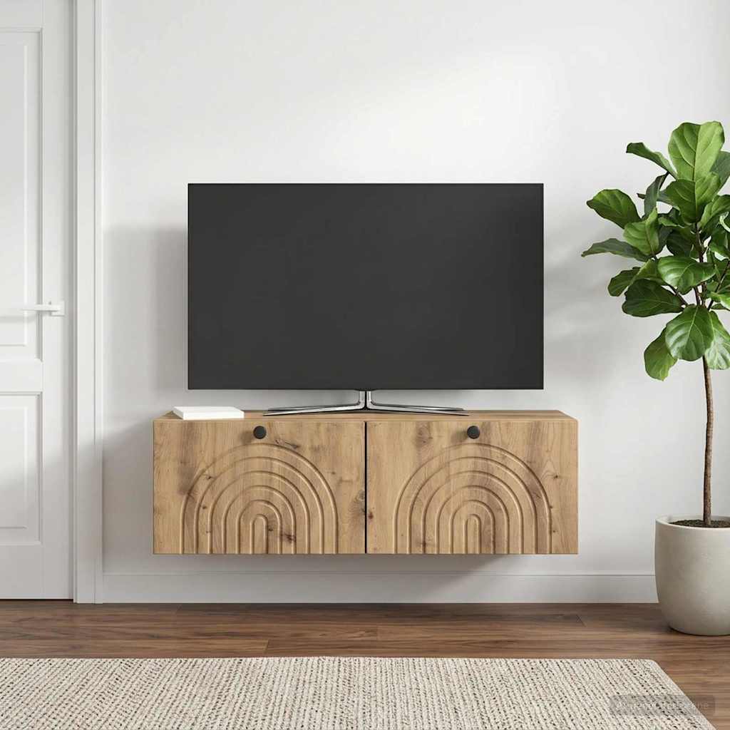 Mobile Porta TV da Muro 98 x 31 x 30 cm Rovere Artigianale