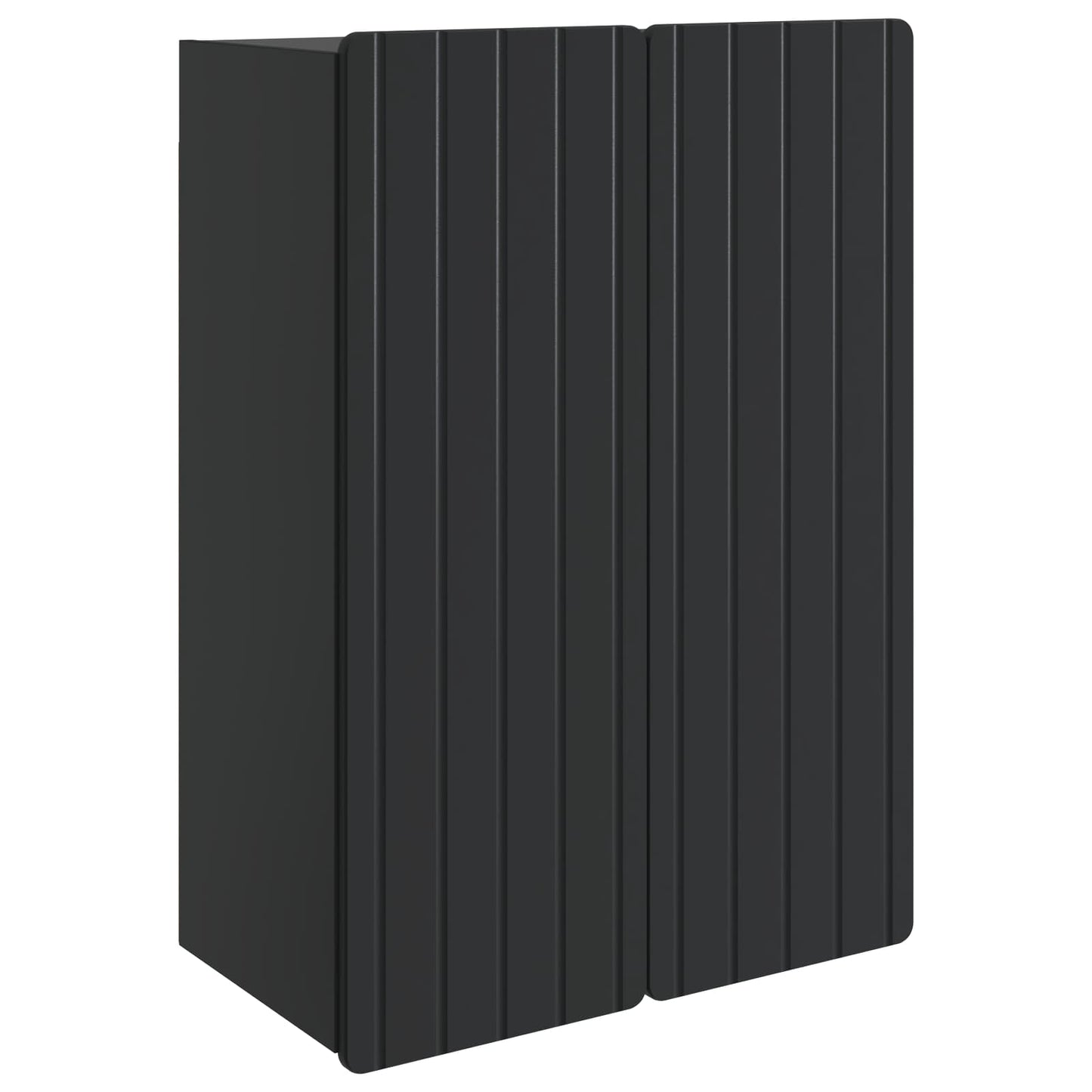 Mobiletto a muro Nero 66 x 34,5 x 92 cm Legno ingegnerizzato | homemem39