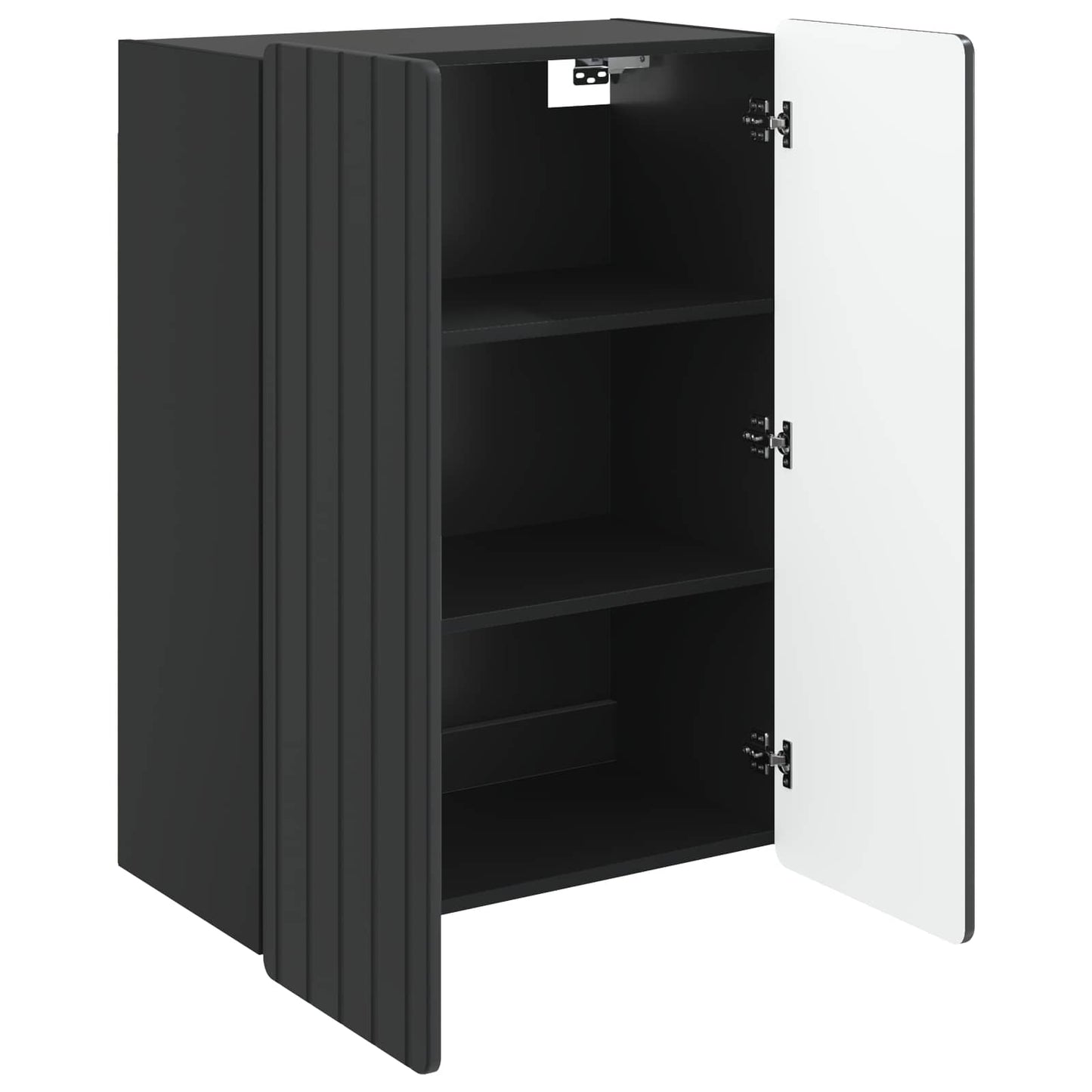 Mobiletto a muro Nero 66 x 34,5 x 92 cm Legno ingegnerizzato | homemem39