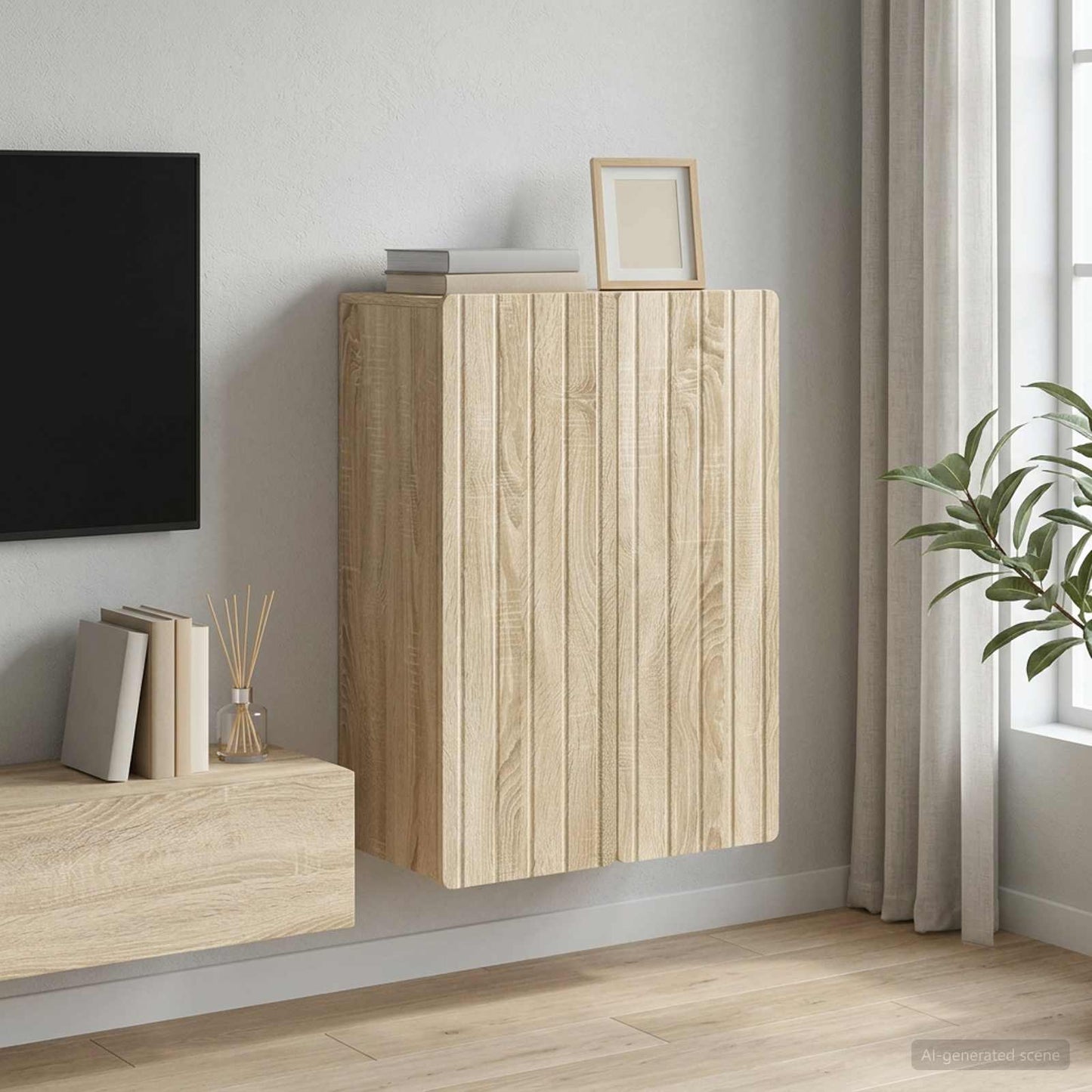 Mobiletto a muro Rovere Sonoma 66 x 34,5 x 92 cm
