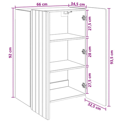Mobiletto a muro Rovere Sonoma 66 x 34,5 x 92 cm | homemem39