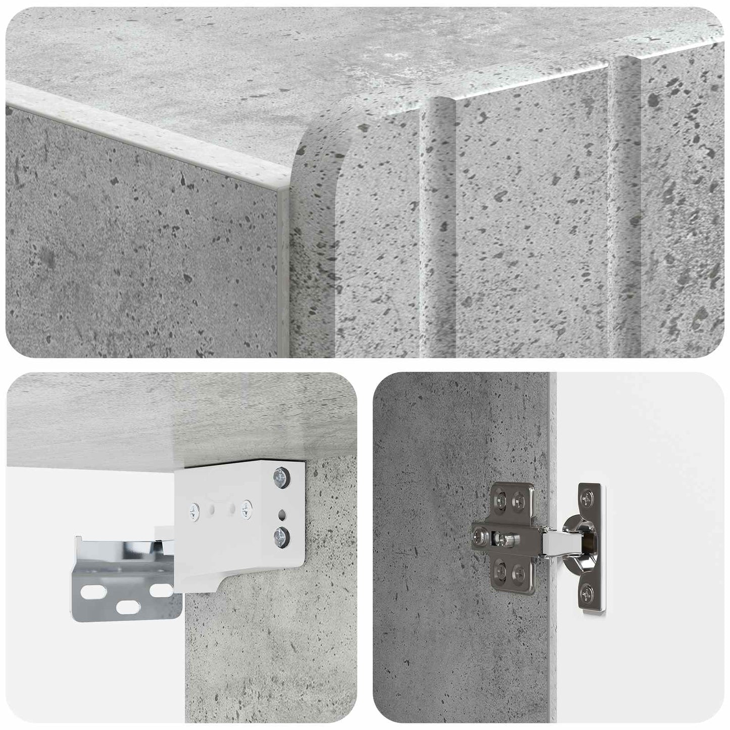 Mobiletto a muro Grigio Cemento 66 x 34,5 x 92 cm | homemem39