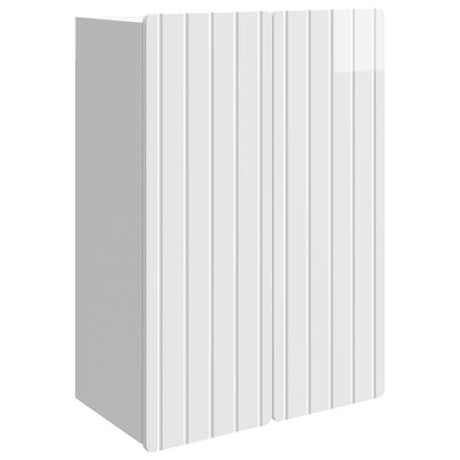 Mobiletto a muro Bianco Lucido 66 x 34,5 x 92 cm