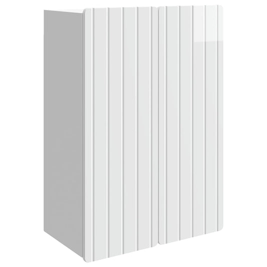 Mobiletto a muro Bianco Lucido 66 x 34,5 x 92 cm