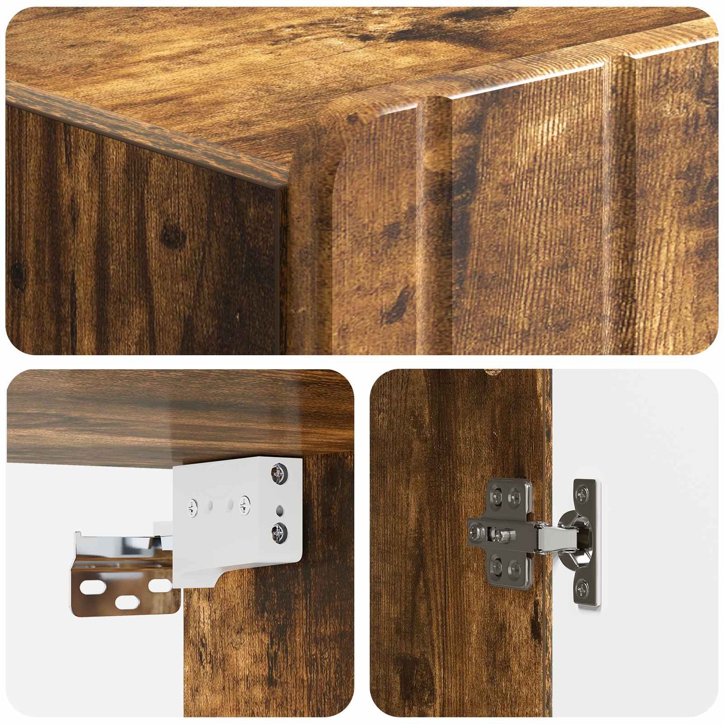 Mobiletto a muro Rovere Fumo 66 x 34,5 x 92 cm | homemem39