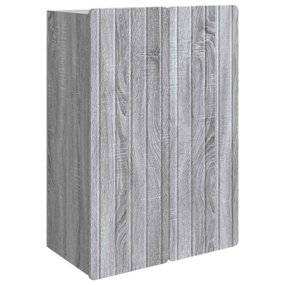 Mobiletto a muro Sonoma grigio 66 x 34,5 x 92 cm