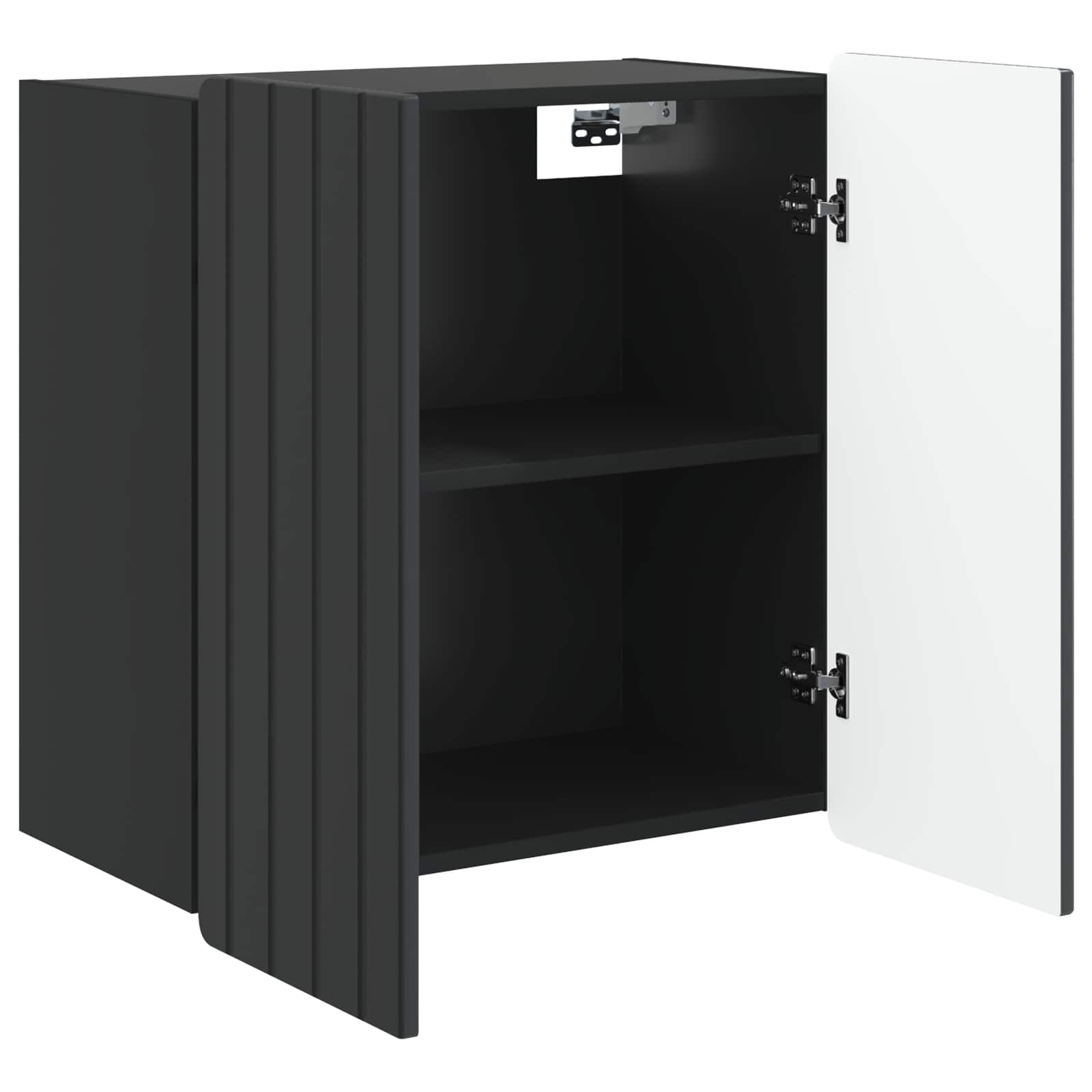 Mobiletto a muro Nero 59 x 31 x 64 cm Legno ingegnerizzato | homemem39