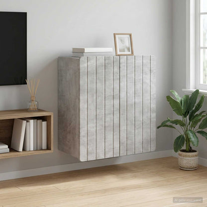 Mobiletto a muro Grigio Cemento 59 x 31 x 64 cm