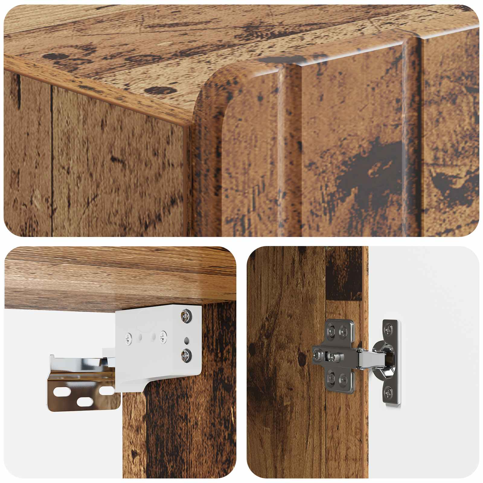 Mobiletto a muro Legno antico 59 x 31 x 64 cm | homemem39