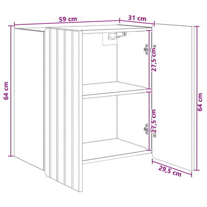 Mobiletto a muro Legno antico 59 x 31 x 64 cm | homemem39
