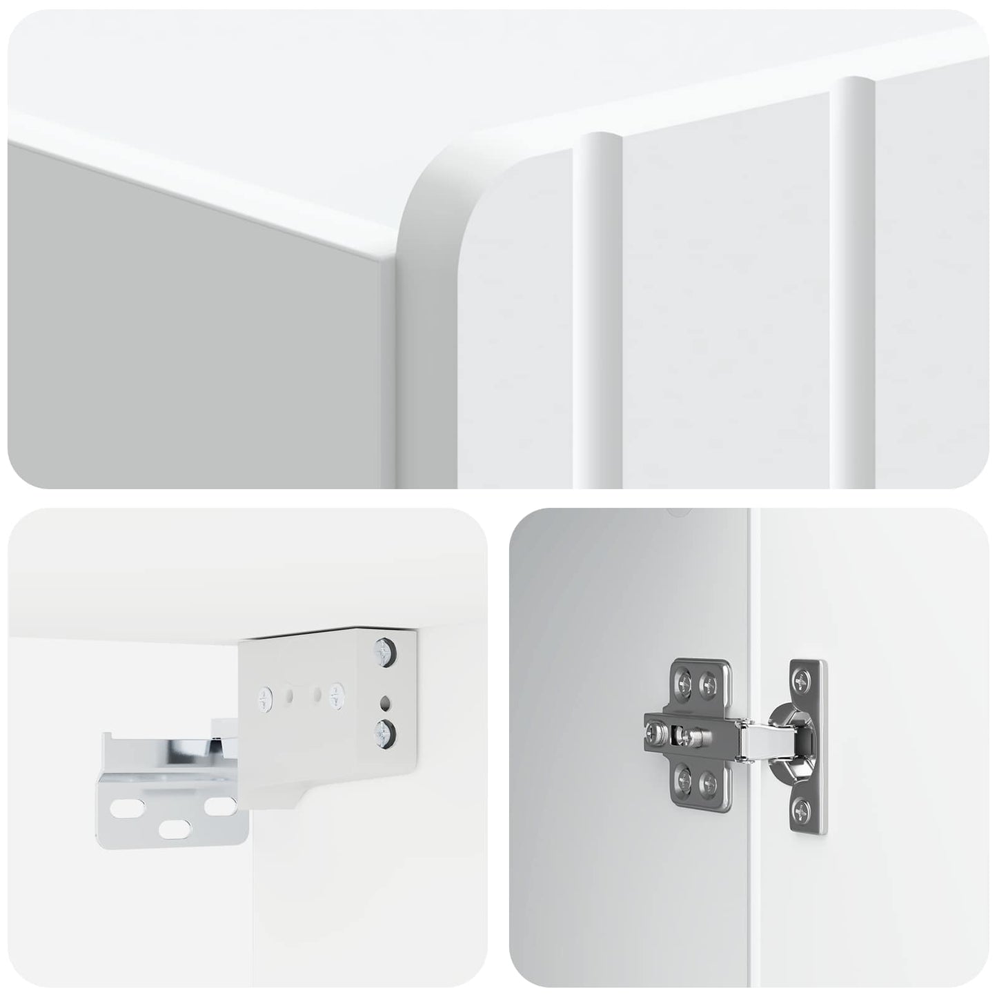 Mobiletto a muro Bianco 33 x 34,5 x 94 cm Legno ingegnerizzato | homemem39