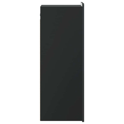Mobiletto a muro Nero 33 x 34,5 x 94 cm Legno ingegnerizzato | homemem39